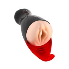 Мастурбатор вагіна з вібрацією Real Body Real Sucking Pussy 2 чорний