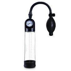 Вакуумная помпа на член  Men Powerup со стрелочным манометром и ручной грушей черный