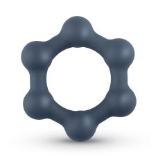 Ерекційне кільце на член із металевими кульками сірий Boners
