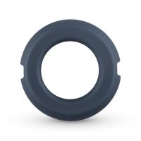 Эрекционное кольцо с металлической сердцевиной силиконовый серого цвета Boners