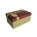 Подарочная коробка с бантом бордово золотая S 21,5×14,5×9,7 см Подарочная коробка с бантом бордово золотая S 21,5×14,5×9,7 см