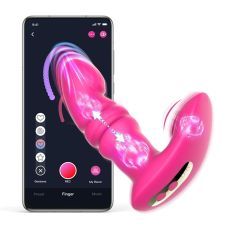 Подвійний смарт вібратор з управлінням через телефон рожевий Fun Town Jive