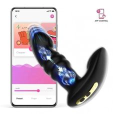 Смарт вібратор вагінально-кліторальний з управлінням через телефон чорний Fun Town Jive
