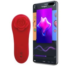 Маленький вібратор у трусики з управлінням через телефон червоний Fun Town Caleo