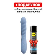 Интерактивный мощный силиконовый вибратор-пульсатор голубого цвета Svakom Ava Neo