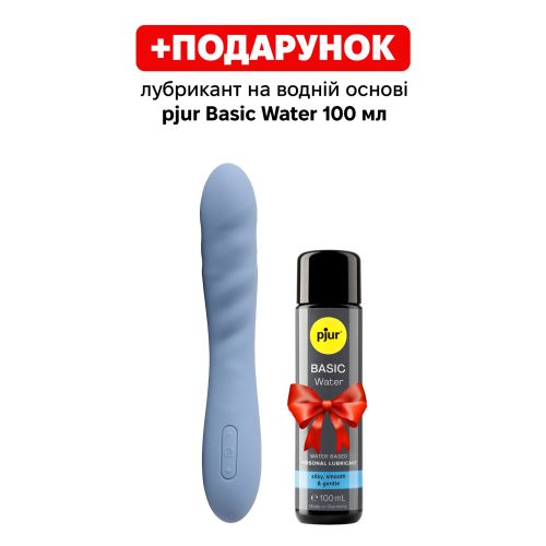 Інтерактивний потужний силіконовий вібратор-пульсатор блакитного кольору Svakom Ava Neo