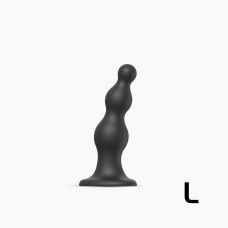 Насадка для страпону силіконова чорна Strap On Me Dildo розмір L