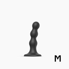 Насадка для страпона силиконовая черная Strap On Me Dildo размер M