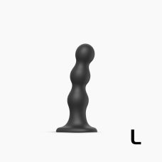 Насадка для страпона силиконовая черная Strap On Me Dildo размер L