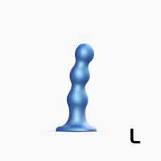 Насадка для страпона силиконовая синяя Strap On Me Dildo размер L