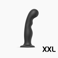 Насадка для страпону силіконова чорного кольору Strap On Me Dildo Plug P&amp;G розмір XXL