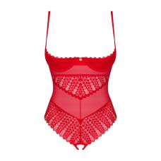 Мереживне жіноче боді Obsessive Ingridia розмір M/L червоне