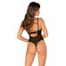 Сексуальне жіноче боді з відкритими грудьми Obsessive Roxelia розмір XL/2XLчорне
