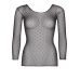 Эротический топ сетка черного цвета Leg Avenue Long Sleeves, размер One Size