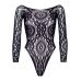 Кружевное эротическое женское боди Leg Avenue Snap размер S/M черное