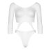 Відкритий еротичний боді Leg Avenue Top білий