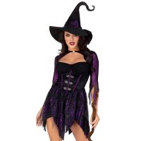 Сексуальный костюм ведьмы черно-фиолетовый Leg Avenue, размер S