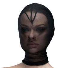 Маска сердце сетка с полностью закрытым лицом черного цвета Feral Feelings