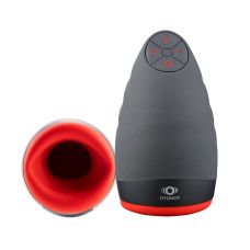 Мастурбатор ротик з вібрацією і функцією нагріву чорний Otouch CHIVEN 1