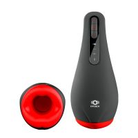 Мастурбатор ротик з вібрацією і функцією нагріву чорний Otouch AIRTURN 2