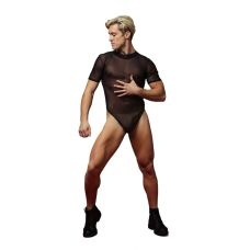 Еротичний чоловічий боді сітка з коротким рукавом D&A, розмір XS-S