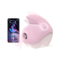Вакуумный клиторальный стимулятор розовий с подключением к смартфону Magic Motion Unicorn