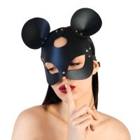 Сексуальная кожаная маска мышки черная Art of Sex