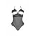 Сексуальне прозоре боді чорне DOLLY BODY Passion, розмір XXL/XXXL