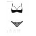 Сексуальний комплект білизни з відкритим бра чорний MARINA SET Passion, розмір XXL/XXXL Сексуальний комплект білизни з відкритим бра чорний MARINA SET Passion, розмір XXL/XXXL