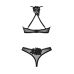 Женский эротический комплект бюстгальтер и трусики черного цвета Obsessive Latinesa размер M/L