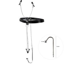 Бондажный набор БДСМ с металлическим анальным крюком серебряный №1 Art of Sex