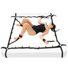 Растяжка на кровать БДСМ черного цвета Art of Sex