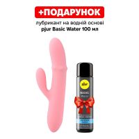 Вибратор вагинальный с отростком для клитора розового цвета Svakom Mora Neo