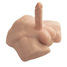 Напівторс з реалістичним фалоімітатором на присосці тілесного кольору SilexD Apollo S