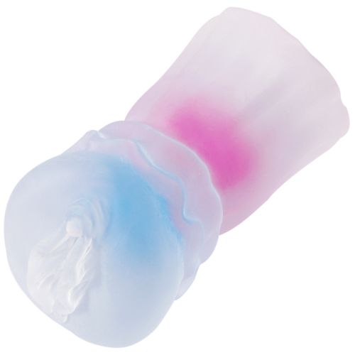 Мастурбатор вагина прозрачного цвета с розово голубыми оттенками Xise Alice pussy stroker Crystal version