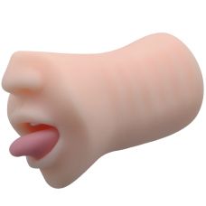 Мастурбатор ротик телесного цвета Xise Mini mouth tongue