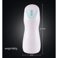 Автоматичний мастурбатор анус з вібрацією та режимом всмоктування білого кольору Xise Geri