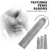 Набір насадок на силіконових член прозорого кольору Xise Textured Penis Sleeves 3 штуки