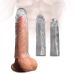 Набір насадок на силіконових член прозорого кольору Xise Textured Penis Sleeves 3 штуки