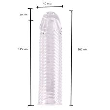 Насадка на член Подовжуюча закрита прозора XISE Dylan