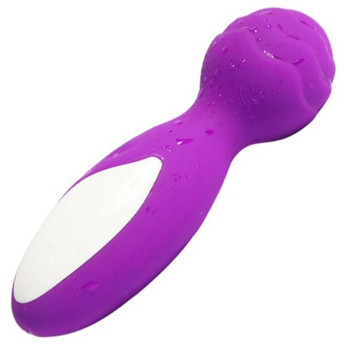 Вибромассажер Ванд универсальный в виде микрофона фиолетового цвета Xise Dilianni mini massager 