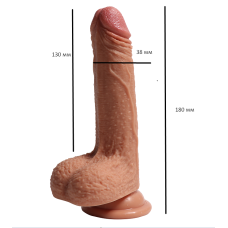 Фалоімітатор 13/3, 8 см реалістик силікон Crowley realistic dildo XISE