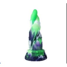 Силіконовий фалоімітатор зеленого кольору XISE Rotate Volcano