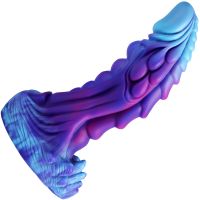 Фантазийный фаллоимитатор на присоске сине фиолетового цвета XISE Fantasy Art 