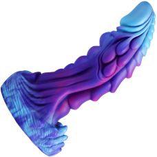 Фантазійний фалоімітатор на присосці синьо-фіолетового кольору XISE Fantasy Art