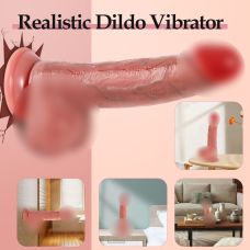 Реалистичный вибратор с фрикциями с пультом ДУ телесный XISE RealFeel Remote Master 