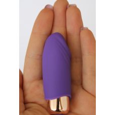 Мини вибратор с головкой силиконовый для клитора SWEET TOYS фиолетовый L 5,5 см D 2,3 см со съемной вибропулей
