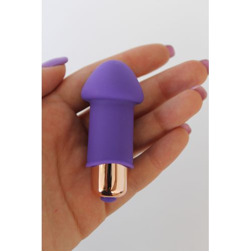 Мини вибратор силиконовый для клитора SWEET TOYS фиолетовый L 5 см D 3 см со съемной вибропулей