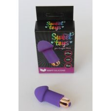 Мини вибратор силиконовый для клитора SWEET TOYS фиолетовый L 5 см D 3 см со съемной вибропулей