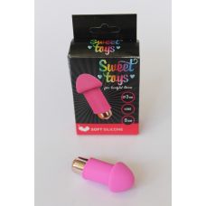 Мини вибратор силиконовый для клитора SWEET TOYS розовый L 5 см D 3 см со съемной вибропулей